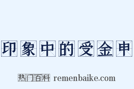 印象中的受金申是什么意思的图片